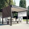 Universal Pergola Replacement Canopy Outdoor Canopy Shade Cover Waterproof Shade Top Cover for Outdoor Patio Porch Backyard(16 x 10 ft,Coffee)