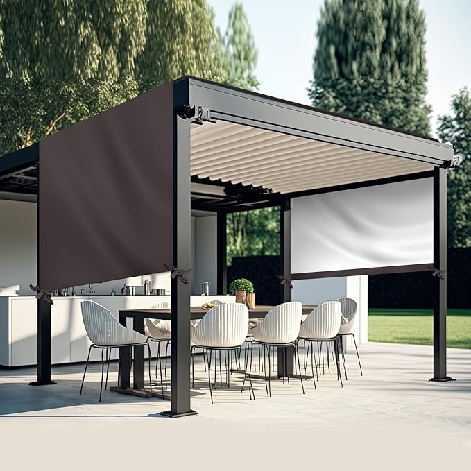 Universal Pergola Replacement Canopy Outdoor Canopy Shade Cover Waterproof Shade Top Cover for Outdoor Patio Porch Backyard(16 x 10 ft,Coffee)