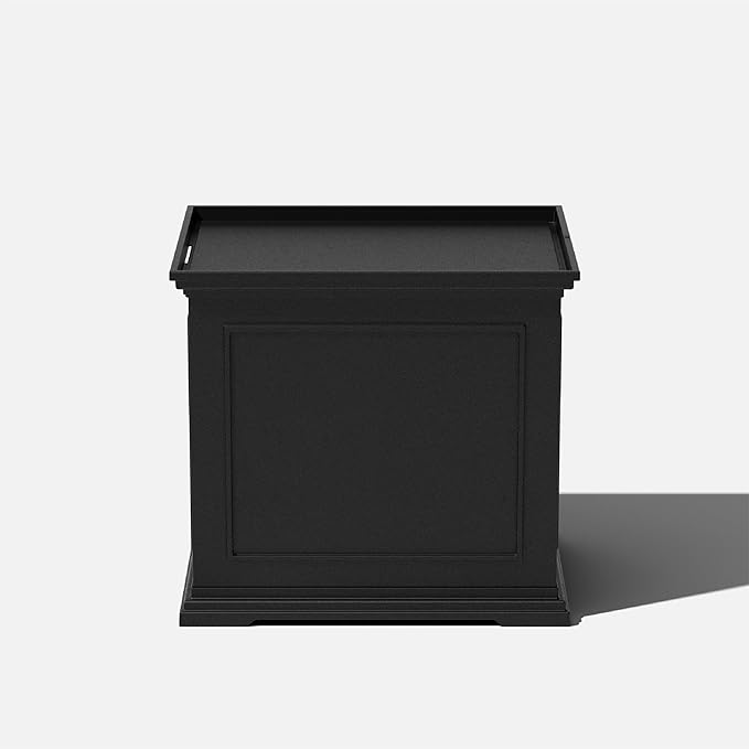 Veradek Brixton Tray Table - 2-in-1 Outdoor Side Table with Storage and Tray for Patio/Porch | Durable All-Weather Resistant | Classic & Functional