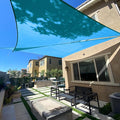 SUNLAX Sun Shade Sail 6' x 8' x 10' Turquoise Blue Rectangle Canopy Sail Shade Cover UV Block Permeable Sunshade Outdoor for Patio Backyard Deck Pergola (We Make Custom Size)