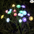 Solar Garden Lights, 2-Pack Dual Mode LED Solar Mushroom Lights, Waterproof Firefly Outdoor Decor for Yard, Patio, and Pathway – Colorful Jellyfish Ambiance