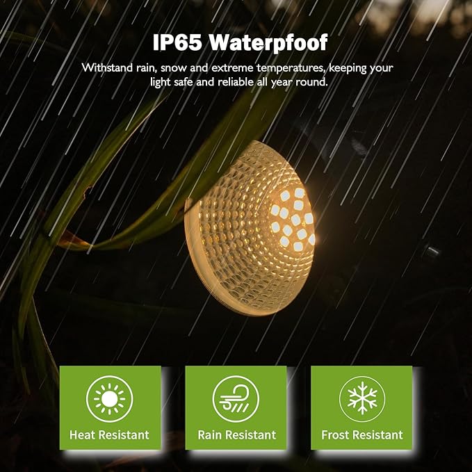Low Voltage Landscape Lights, 10W 12/24V 2700K Warm White Landscape Lighting, IP65 Waterproof Outdoor LED Spotlight for Garden Yard Tree, 4 Pack with Connectors