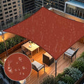 Artpuch Waterproof Sun Shade Sail, 10'x13' Rust Red Rectangular, UV Resistant Rain Canopy, Curved Edges Shade Cloth for Outdoor Patio, Deck, Yard
