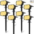 Sucolite 8-Pack Solar Spot Lights Outdoor Waterproof IP65, 3 Lighting Modes 2-in-1 Solar Landscape Spotlights for Yard, 59 LED Solar Powered Wall Lights for Garden Pathway Driveway Walkway, Warm White
