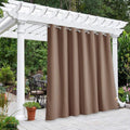 NICETOWN Room Divider Curtain for Patio 84 inch Length, Vertical Blinds Blackout Thermal Insulated Stainless Steel Grommet Top Slider for Sliding Glass Door, Tan, 1 Panel, W100 x L84