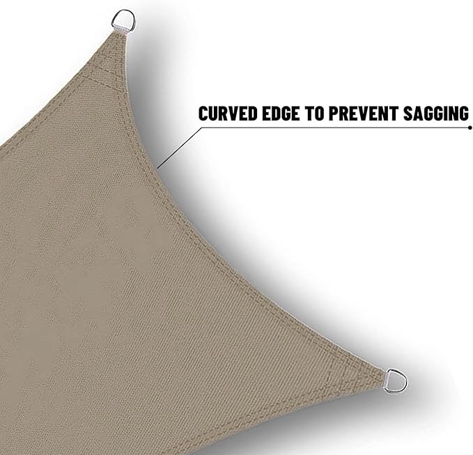 SUNNY GUARD Waterproof Sun Shade Sail 8' x 20' Taupe Rectangle UV Block Sunshade for Backyard Yard Deck Patio Garden Outdoor Activities and Facility(Customized)