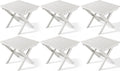 SERWALL Folding Outdoor Side Table Set of 6, Adirondack End Table, White