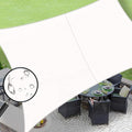LOVE STORY Rectangle 10'x15' Waterproof Sun Shade Sail Canopy UV Block for Outdoor Patio Backyard Carport,White(We Make Custom Size)