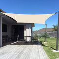 SUNNY GUARD Sun Shade Sail 13' x 16.5' Rectangle Butter Cream UV Block Sunshade for Backyard Yard Deck Patio Garden Outdoor Activities and Facility(We Make Custom Size)