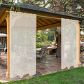 SpaceDresser Waterproof Outdoor Sheer Curtains for Patio - 4 Panels Rod Pocket Indoor Voile Sheer Curtain for Living Room,52W x 84L inch, Ivory