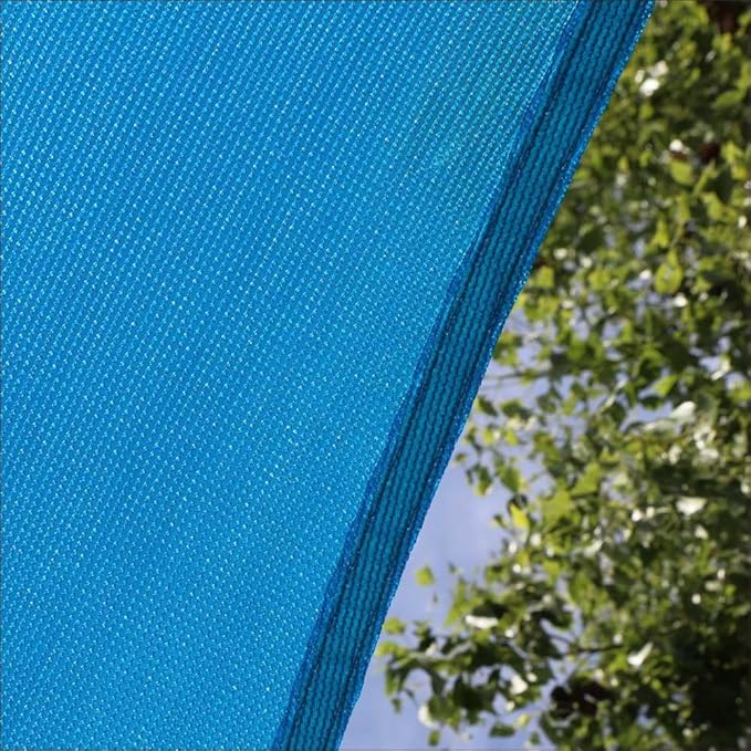 Amgo Custom Size 8' x 13' x 15.3' Blue Right Triangle Sun Shade Sail UPF50+ AGTAPRT12, Order to Make Canopy Awning, 95% UV Blockage, Water & Air Permeable, Commercial Standard (We Customize)