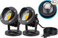 SUNVIE 20W Spot Lights Outdoor with Photocell Sensor, Dusk to Dawn LED Landscape Spotlights, Waterproof 120V 2000LM 3000K Landscape Lighting for Yard Flag Tree Garden 6 FT US 3-Plug in Cord, 2 Pack