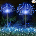 YOTOZU 2 PCS Solar Firework Light, Outdoor Solar Garden Decorative Lights 120 LED Powered 40 Copper Wires String DIY Landscape Light for Walkway Pathway Backyard Christmas Decoration Parties (Blue)