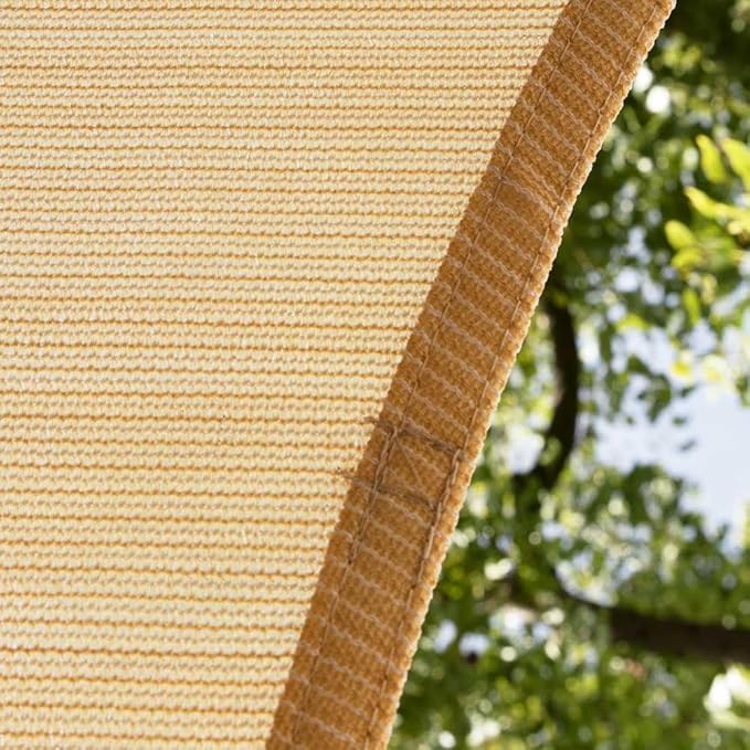 Amgo Custom Size 15' x 20' x 25' Beige Right Triangle Sun Shade Sail UPF50+ AGTAPRT12, Order to Make Canopy Awning, 95% UV Blockage, Water & Air Permeable, Commercial Standard (We Customize)