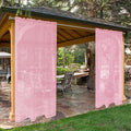SpaceDresser Waterproof Outdoor Sheer Curtains for Patio - 4 Panels Rod Pocket Indoor Voile Sheer Curtain for Living Room,52W x 96L inch, Light Pink