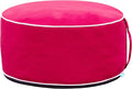 QILLOWAY Indoor/Outdoor Inflatable Stool,Round Ottoman,All Weather Foot Rest for Camping or Home,Red