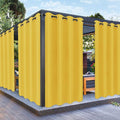 PureFit Outdoor Curtains for Patio Waterproof Weatherproof, UV Resistant Outside Curtains for Gazebo, Front Porch, Pergola, Sun Blocking Privacy Curtain, 52W x 84L inch, 1 Panel, Yellow