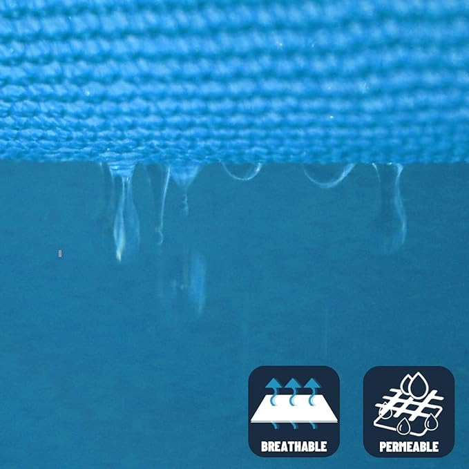 SUNNY GUARD Custom Size 8'x18'x18' Triangle Turquoise Blue UV Block Sunshade for Backyard Yard Deck Patio Garden Outdoor Activities and Facility(Customized)