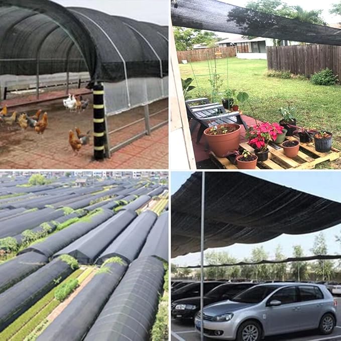 QLOFEI 18x26 FT Shade Cloth for Garden, 80-90% Sunblock Shade Neting Cover with Grommets, Sun Screens for Patio Plants Greenhouse, Mesh Tarp for Kennel Chicken Coop Pergola Outdoor