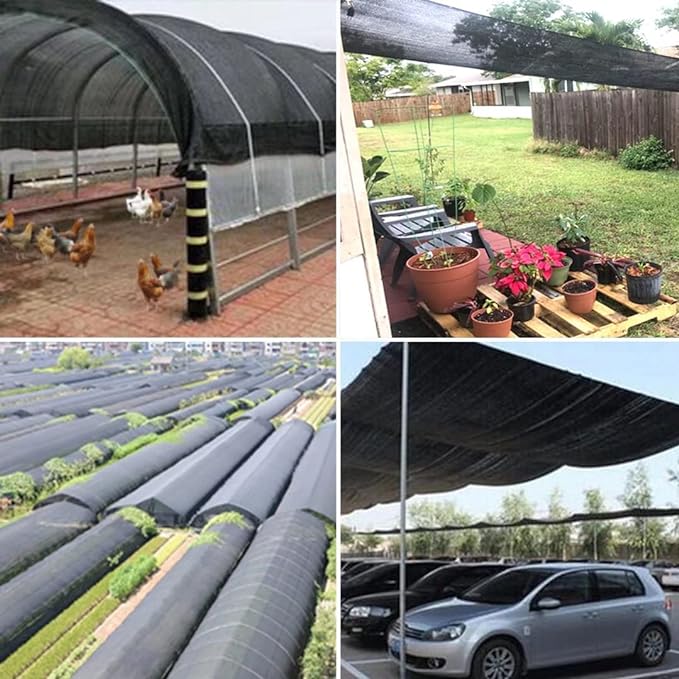 QLOFEI Shade Cloth for Patio, 80-90% Sunblock Shade Sails for Garden Pergola Outdoor, Sun Shade Cloth with Grommets for Kennel Chicken Coop Lawn Easier to Hang Shade Neting Cover, 25x40 FT