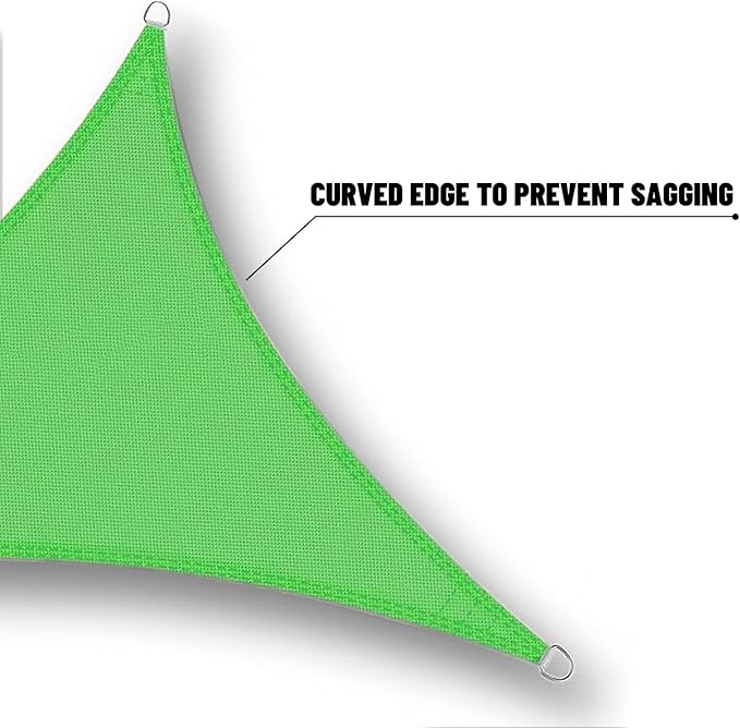 SUNNY GUARD Waterproof Sun Shade Sail 14'x14'x19.8' Lemon Green Right Triangle UV Block Sunshade for Backyard Yard Deck Patio Garden Outdoor Activities and Facility(Customized)