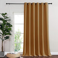 NICETOWN Blackout Room Divider Curtains for Sliding Glass Doors 102 Inches Long 1 Panel, Extra Wide Curtains for Doorway Patio Bedroom Living Room (Gold Brown, 80Wx102L, 1 Panel)