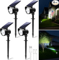 ALUSSO® Solar Landscape Spotlights 3CCT, Dimmable Solar Spot Lights Outdoor, 30° Beam Angle Solar Powered Lights Dusk to Dawn,IP65 Waterproof Flag Pole Solar Light for Yard Pathway Garage Patio,4 Pack