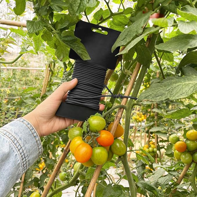 Tenn Well Garden Ties, 52 Feet 3.5mm Soft Garden Wire, Plant Twist Ties for Climbing Plants, Tomatoes, Climbing Roses, Trellises (2PCS X 26 Feet, Black)