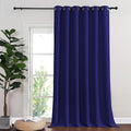 NICETOWN Room Divider Curtain 132 Inches Long, Wide Blackout Sliding Door Curtain for Bedroom, Room Darkening Privacy Window Curtain for Patio Door (1 Panel Set, Navy Blue, 80 x 132 Inch)
