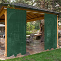 SpaceDresser Waterproof Outdoor Sheer Curtains for Patio - 2 Panels Rod Pocket Indoor Voile Sheer Curtain for Living Room,52W x 96L inch, Foliage Green