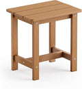 LUE BONA Outdoor Side Table, HDPS Small Outdoor Table, Adirondack Side Table, Outside End Table for Patio, Porch, Deck, Weather Resistant/Easy Maintenance/Indoor or Outside Use, Teak Color