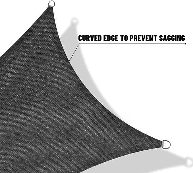 SUNNY GUARD Sun Shade Sail 8' x 10' Rectangle Dark Grey UV Block Sunshade for Backyard Yard Deck Patio Garden Outdoor Activities and Facility(We Make Custom Size)
