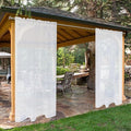 SpaceDresser Waterproof Outdoor Sheer Curtains for Patio - 2 Panels Rod Pocket Indoor Voile Sheer Curtain for Living Room,52W x 96L inch, White