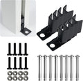Kozyard Ground Mounting Kit for 4-Panel Privacy Screens – Perfect for Securing to Concrete – Helps Hide Clutter and Keep Your Outdoor Space Neat – Fits Both White & Black Panels