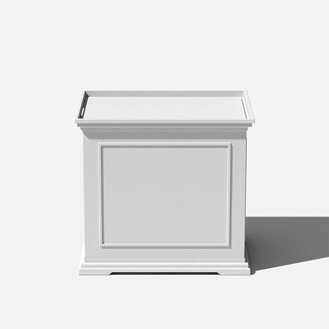 Veradek Brixton Tray Table - 2-in-1 Outdoor Side Table with Storage and Tray for Patio/Porch | Durable All-Weather Resistant | Classic & Functional