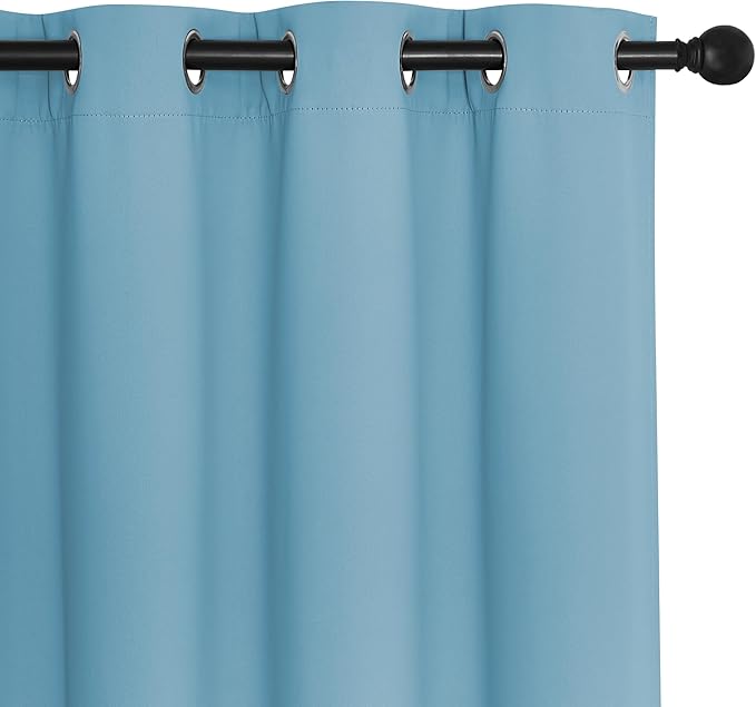 NICETOWN Room Darkening Curtain for Living Room - Energy Saving Thermal Insulated Grommet Room Darkening Curtain/Drape for Bedroom (1 Panel, 46 by 72, Teal Blue)