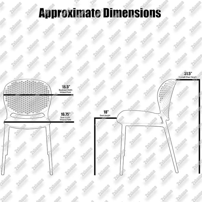2xhome Set of 3 Patio Dining Chairs | Modern Stackable Outdoor Pool Side Chair | Weather Resistant Plastic for Yard, Porch, Balcony, Kitchen, Gray