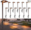 LEONLITE 12 Pack 5CCT Low Voltage Landscape Lights, 5W Anti-Glare LED Pathway Lights, Aluminum Housing, IP65 Waterproof for Outdoor Path Sidewalk Walkway Yard, 1800K/2700K/3000K/4000K/5000K, ETL
