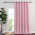 NICETOWN Room Divider Curtain 132 Inches Long, Wide Blackout Sliding Door Curtain for Bedroom, Room Darkening Privacy Window Curtain for Patio Door (1 Panel Set, Rouge Pink, 80 x 132 Inch)