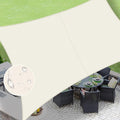 LOVE STORY Rectangle 4'x8' Waterproof Sun Shade Sail Canopy UV Block for Outdoor Patio Backyard Carport,Cream(We Make Custom Size)