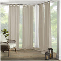 Elrene Home Fashions Matine Weatherproof Tab-Top Indoor/Outdoor Solid Color Curtain Panel for Porch, Pergola, Patio, Deck, 52”W x 95”L, Taupe