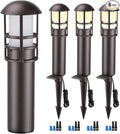 LEONLITE LED Low Voltage Landscape Pathway Lights, 3W 12V AC/DC Path Lighting, CRI90+, IP65 Waterproof, ETL Listed, Oil Rubbed Bronze Aluminum Housing, 3000K Warm White, Pack of 4