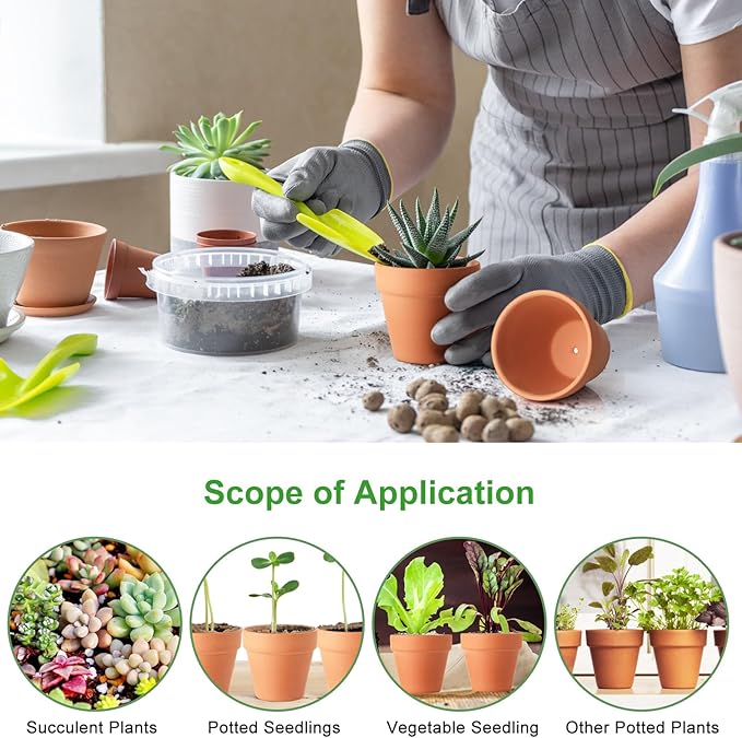 FAMILY 20 Pack 3.15 inch Terra Cotta Clay Flower Pots - Breathable and Paintable Indoor Mini Planters for Kids and Adults