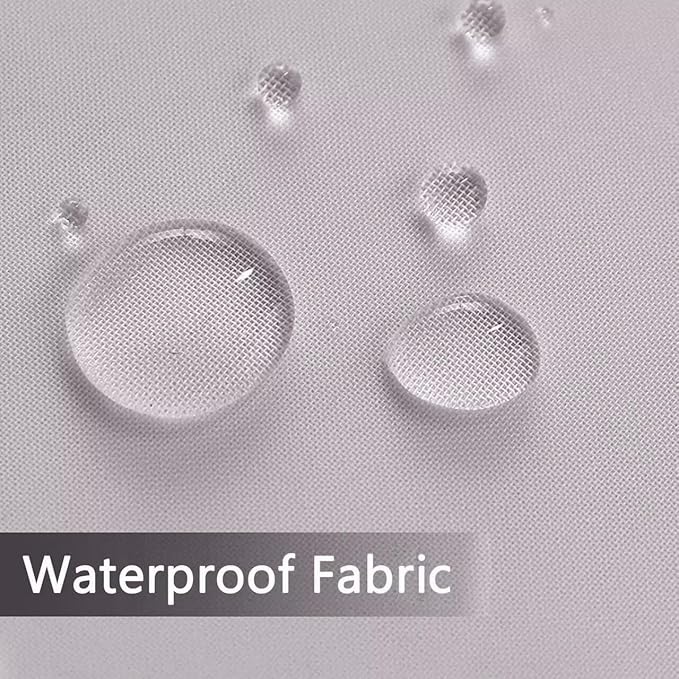 SpaceDresser Waterproof Outdoor Sheer Curtains for Patio - 2 Panels Rod Pocket Indoor Voile Sheer Curtain for Living Room,52W x 96L inch, Silver Grey