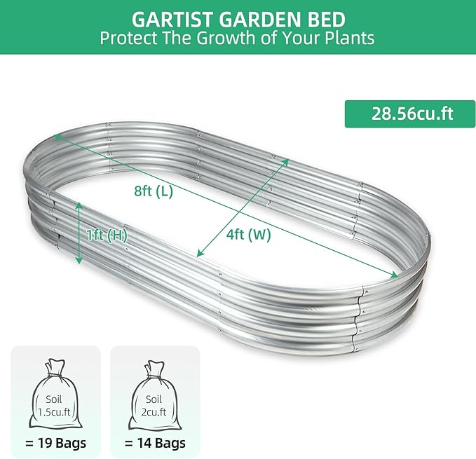 Raised Garden Bed (1, 8×4×1ft)
