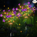 2 Pack Solar Stake Lights Outdoor Decor Waterproof Mums Artificial Flowers Solar Lights for Outdoor Garden Yard Pathway Decor (Purple,Violet)