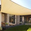 LOVE STORY 10' x 16' Sun Shade Sail Patio Shade Cover Sunshade for Garden Porch Canopy Deck Shade, Sand