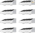 NIORSUN Solar Fence Lights,8 Pack Solars Deck Light,Warm White Color,Outdoor Bulb Waterproof Led IP65,Power Patio Lamp with Lenses for Outside/Backyard/Railing/Yard（White）