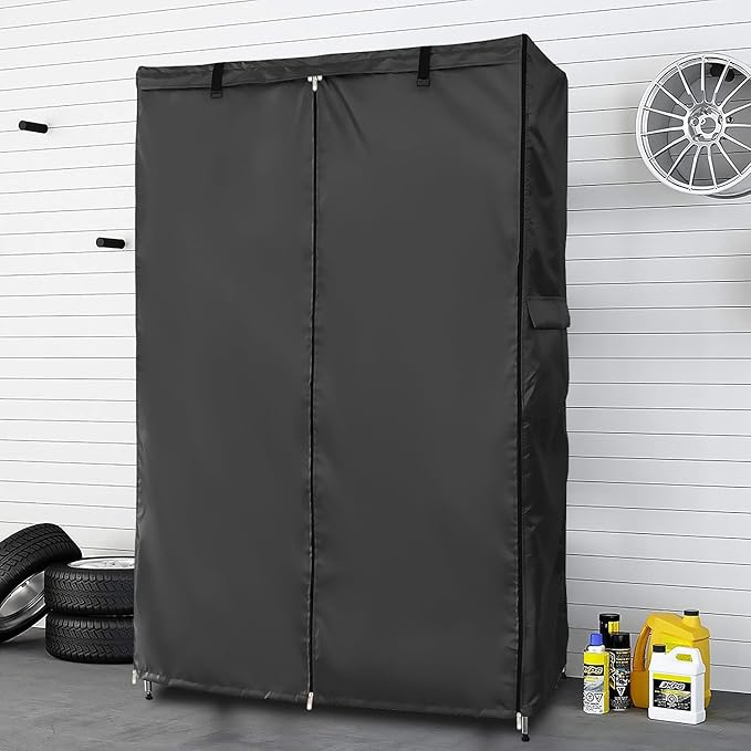 Waterproof Shelf Cover,Outdoor 600D Heavy Duty Dustproof Storage Shelves Cover,36''x16''x72'' Shelf Covers for Wire Shelving with Zippers,Storage Rack Covers with Clear Front