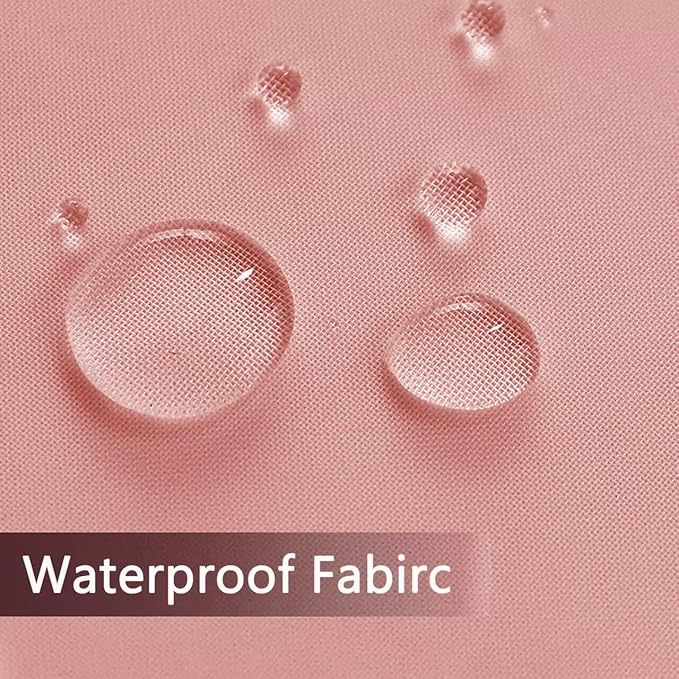 SpaceDresser Waterproof Outdoor Sheer Curtains for Patio - 2 Panels Rod Pocket Indoor Voile Sheer Curtain for Living Room,100W x 96L inch, Blush